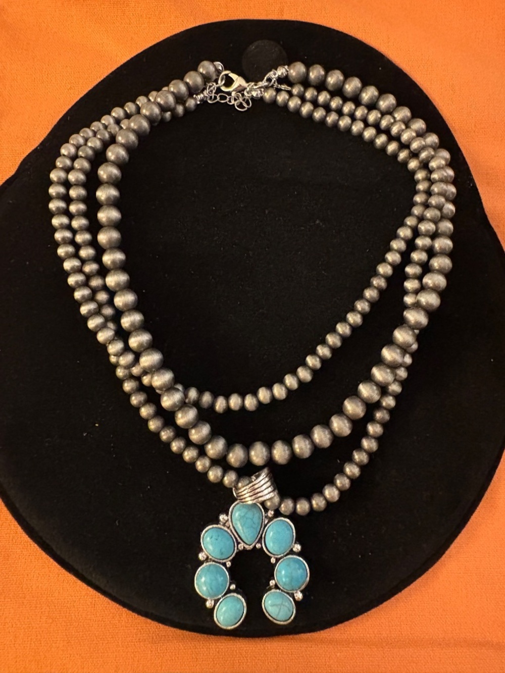Austin Blaze Antonia Turquoise Squash Blossom Necklace New (Bag and Paperwork)